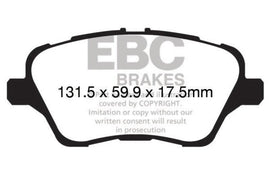 EBC 2017+ Ford Fiesta (MK7) Bluestuff Front Brake Pads - Corvette Realm