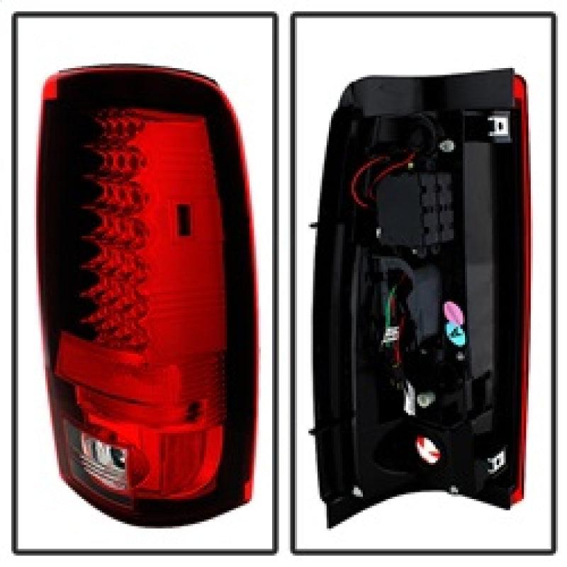 Spyder Chevy Silverado 1500 03-06 (Not Fit Stepside)LED Tail Lights Red Clear ALT-YD-CS03-LED-RC - Corvette Realm