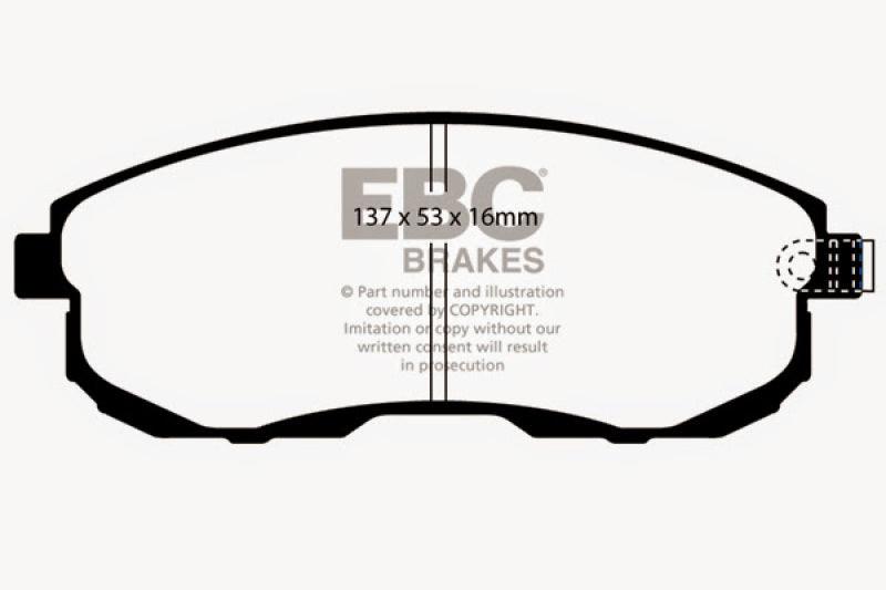EBC 02-03 Infiniti G20 2.0 Redstuff Front Brake Pads - Corvette Realm
