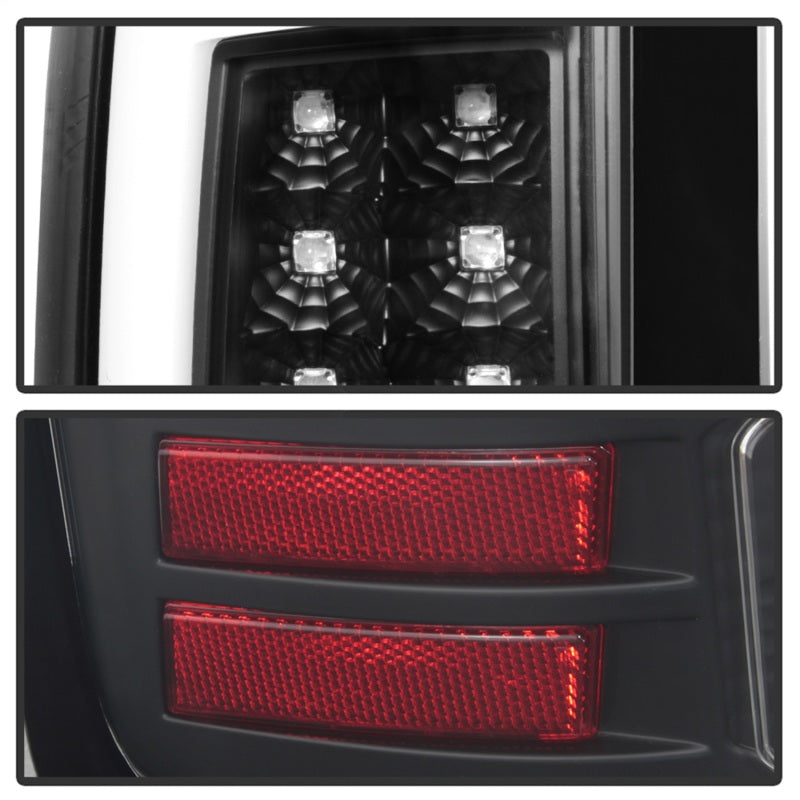 Spyder 07-13 GMC Sierra 1500 V2 Light Bar LED Tail Lights - Black (ALT-YD-GS07V2-LBLED-BK)