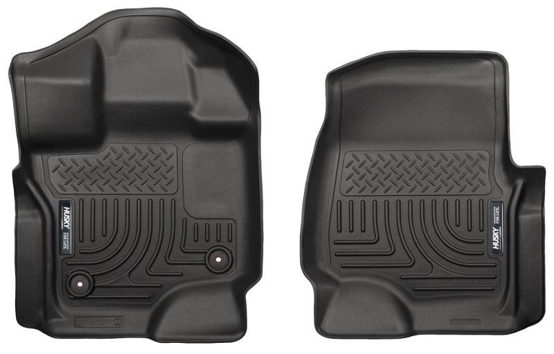 Husky Liners 15-23 Ford F-150 Super/Super Crew Cab WeatherBeater Black Front Floor Liners - Corvette Realm