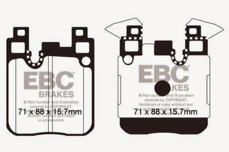 EBC 14+ BMW M3 3.0 Twin Turbo (F80) Redstuff Rear Brake Pads - Corvette Realm