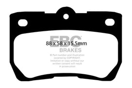 EBC 06-07 Lexus GS300 3.0 Redstuff Rear Brake Pads - Corvette Realm