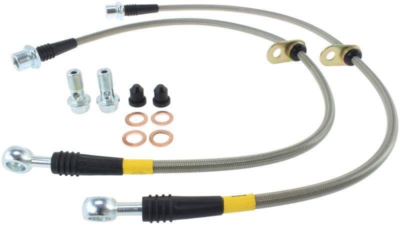 StopTech 02-12 Toyota Camry Coupe/Sedan / 04-08 Solara Rear Stainless Steel Brake Lines - Corvette Realm