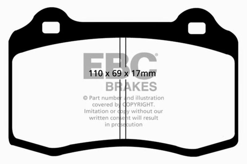 EBC 92-00 Dodge Viper 8.0 Yellowstuff Front Brake Pads - Corvette Realm