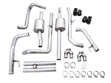 Load image into Gallery viewer, AWE Tuning 22-23 GMC Sierra 1500 AT4X 6.2L 0FG Catback Split Dual (Flat Bumper) - Diamond Black Tips - Corvette Realm