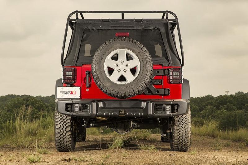 Rugged Ridge Spartacus Rear Bumper Black 07-18 Jeep Wrangler - Corvette Realm