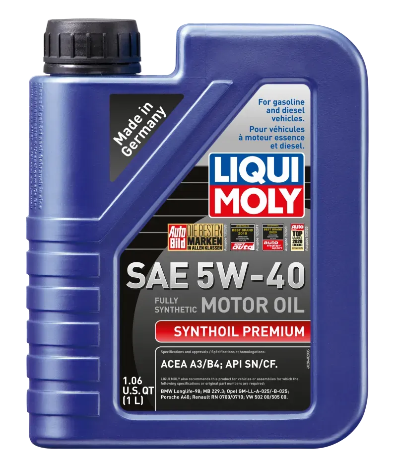 LIQUI MOLY 1L Synthoil Premium Motor Oil SAE 5W40