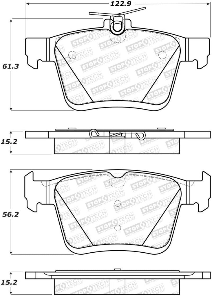 StopTech 2014 Acura TSX Sport Performance Rear Brake Pads - Corvette Realm