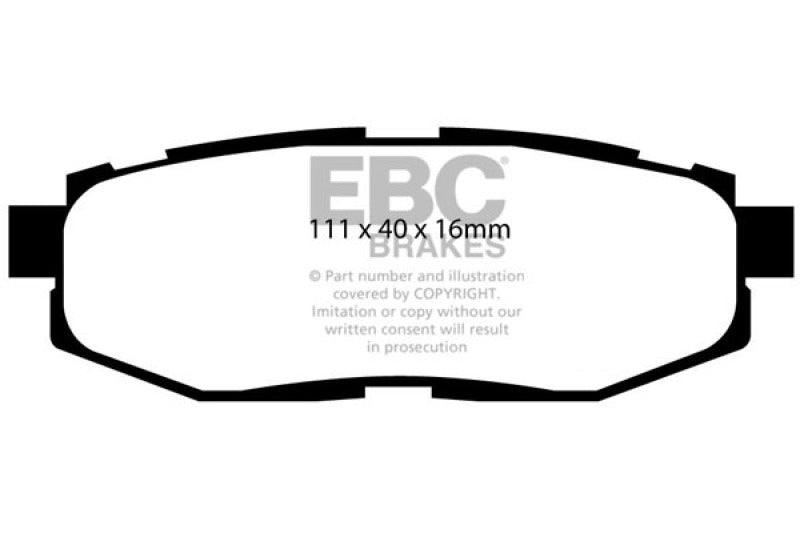 EBC 12+ Scion FR-S 2 Yellowstuff Rear Brake Pads - Corvette Realm
