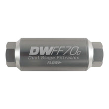 Load image into Gallery viewer, DeatschWerks 10AN Female 10 Micron 70mm Compact In-Line Fuel Filter Kit - Corvette Realm