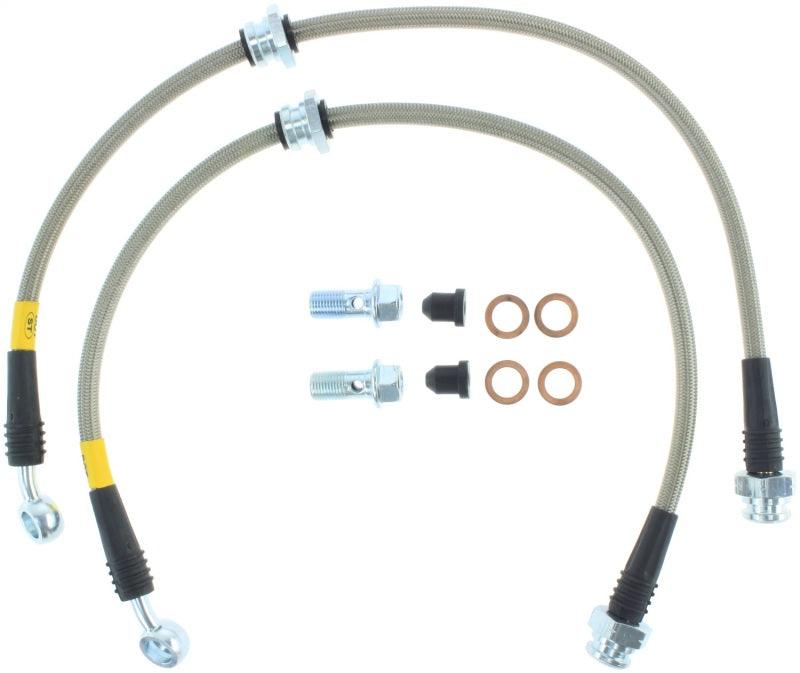 StopTech 00-06 Nissan Sentra Stainless Steel Front Brake Lines - Corvette Realm