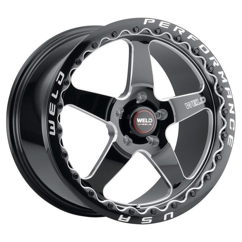 Weld S904 17x10 Ventura Beadlock 5x115 ET00 BS5.50 Gloss BLK MIL DIA 78.1 - Corvette Realm