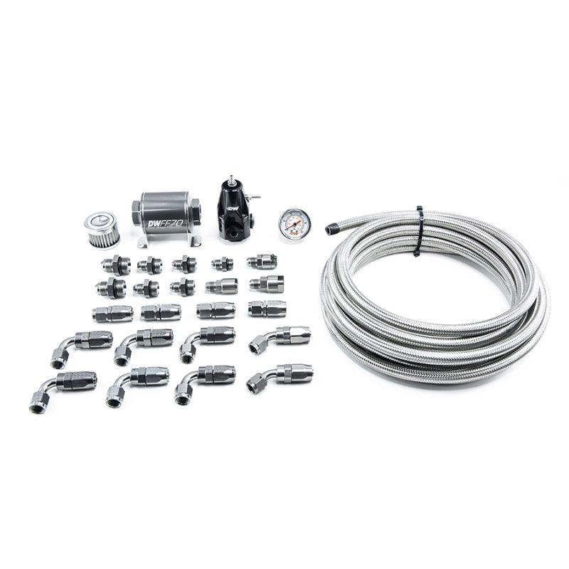 DeatschWerks 01-15 Honda Civic DW400 Pump Module Return Plumbing Kit w/CPE Fuel Lines - Corvette Realm