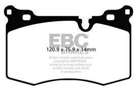 EBC 09-14 Mini Hardtop 1.6 Turbo J.C Works Yellowstuff Front Brake Pads - Corvette Realm
