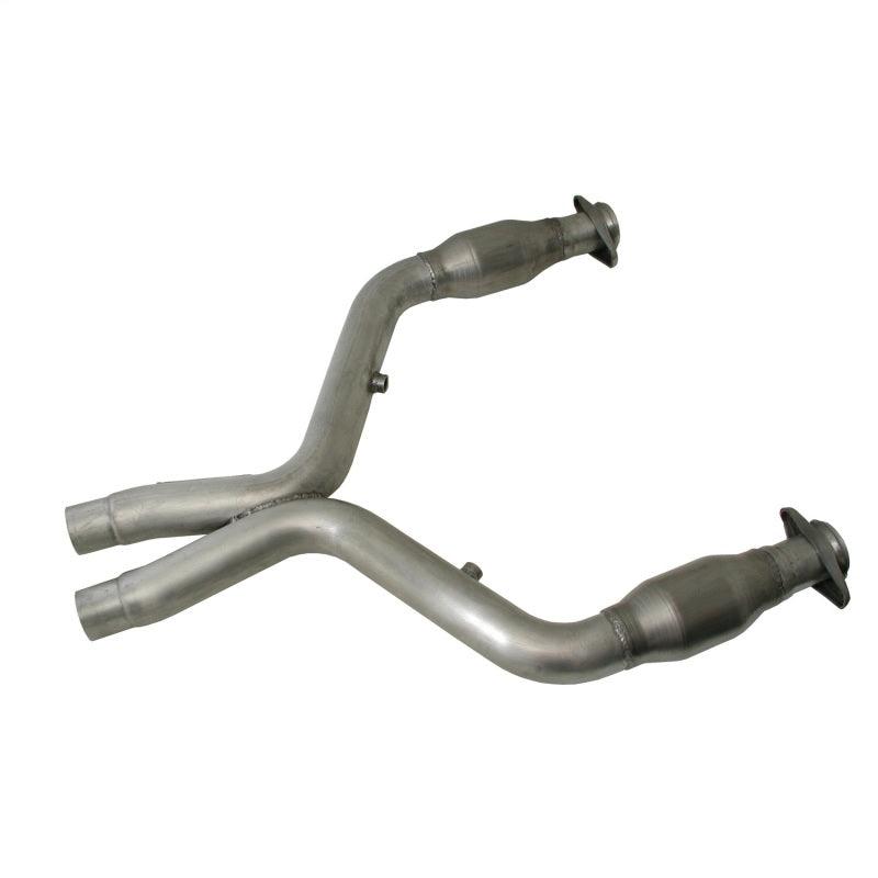BBK 11-14 Mustang 5.0 Short Mid X Pipe With Catalytic Converters 3.0 For BBK Long Tube Headers - Corvette Realm