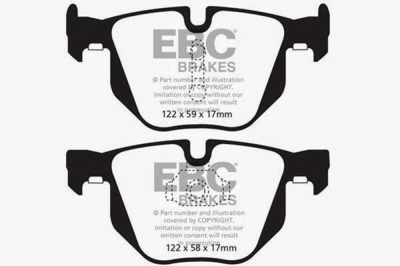 EBC 10-14 BMW X5 3.0 Turbo (35) Redstuff Rear Brake Pads - Corvette Realm