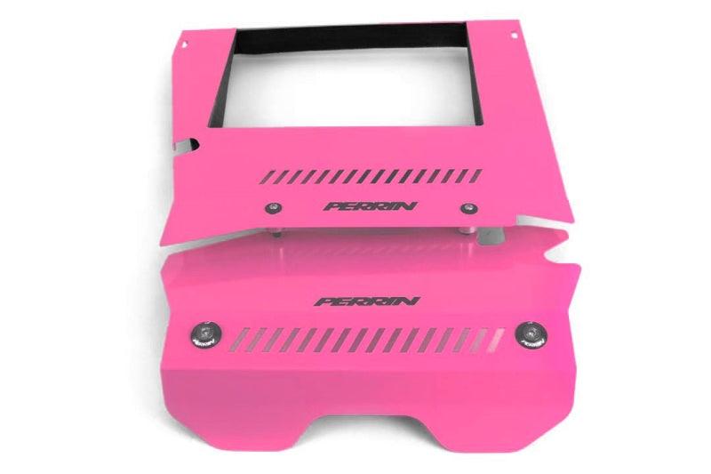 Perrin 2015+ Subaru WRX Engine Cover Kit (Intercooler Shroud + Pulley Cover) - Hyper Pink - Corvette Realm