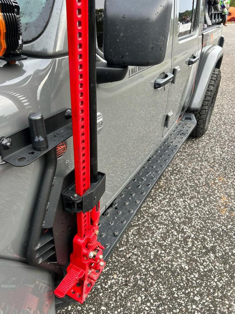 Go Rhino 18-24 Jeep Wrangler JL/JLU/JT Front Fender Jack Mount for Hi-Lift Jack - Tex. Blk - Corvette Realm