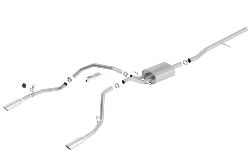 Borla 14-19 Silverado / Sierra 1500 Cat-Back S-Type Exhaust 2.75in Into Dual 2.25in Out 4in Tip Split Rear Exit