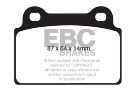EBC 08-16 Mitsubishi Lancer Evo 10 2.0 Turbo (1 piece rotor) Redstuff Rear Brake Pads - Corvette Realm