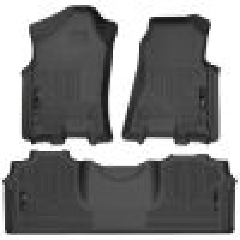 Husky Liners 19-21 RAM 2500/3500 Mega Cab Weatherbeater Front and 2nd Seat Floor Liners - Black - Corvette Realm