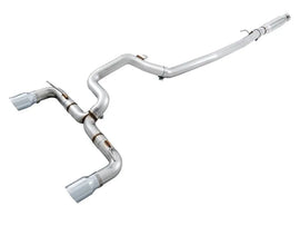 AWE Tuning Ford Focus RS Track Edition Cat-back Exhaust - Chrome Silver Tips - Corvette Realm