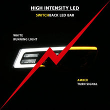 Load image into Gallery viewer, ANZO 2017-2018 Jeep Grand Cherokee Projector Headlights w/ Plank Style Switchback - Black w/ Amber - Corvette Realm