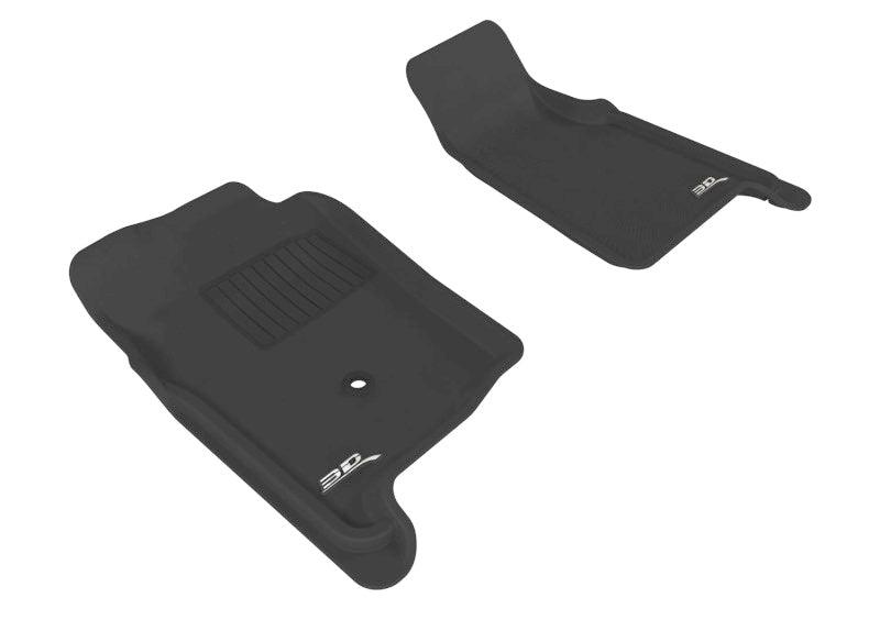 3D MAXpider 1998-2011 Ford Ranger Regular Cab/Supercab Kagu 1st Row Floormat - Black - Corvette Realm