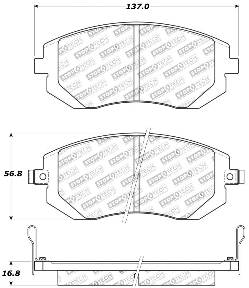 Stoptech 03-10 Subaru Forester/Impreza / 02-12 Subaru Legacy/Outback Sport Brake Pads - Front - Corvette Realm