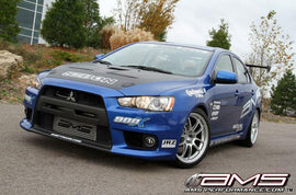 AMS Performance 08-15 Mitsubishi EVO X Front Mount Intercooler w/Modular Cast End Tanks & Logo - Corvette Realm