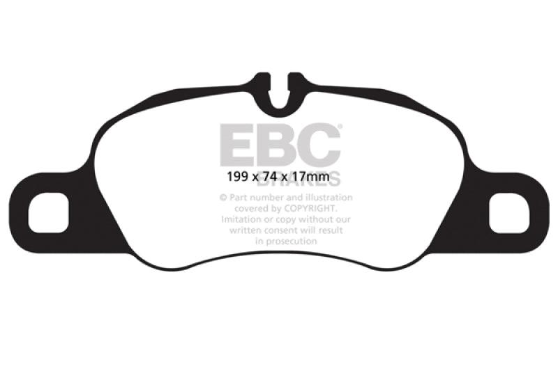 EBC 09-12 Porsche 911 (997) (Cast Iron Rotor only) 3.6 Carrera 2 Yellowstuff Front Brake Pads - Corvette Realm