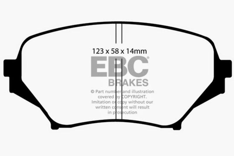 EBC 06-15 Mazda Miata MX5 2.0 Yellowstuff Front Brake Pads - Corvette Realm