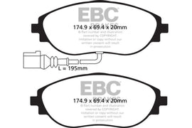 EBC 14-20 Audi S3 2.0 Turbo Redstuff Front Brake Pads - Corvette Realm