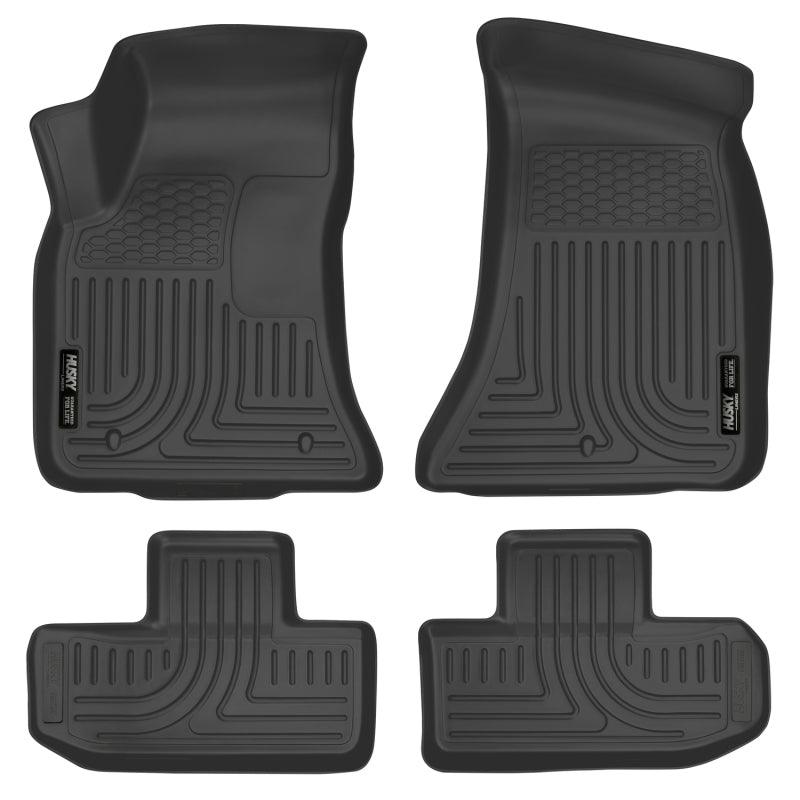 Husky Liners 16-22 Dodge Challenger (RWD) Front & Second Row Black Floor Liners - Corvette Realm