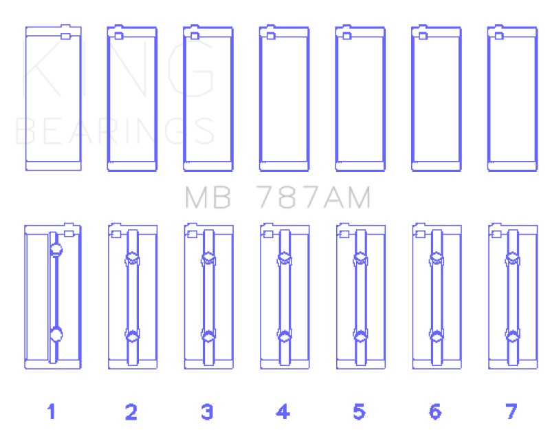 King Toyota 5ME/5MGE/7MGE/7MGTE (Size STD) Main Bearing Set - Size STD