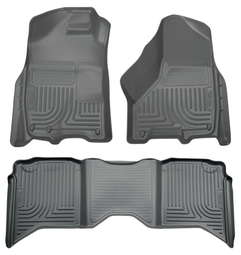 Husky Liners 2012 Dodge Ram 1500/2500/3500 Crew Cab WeatherBeater Combo Gray Floor Liners - Corvette Realm