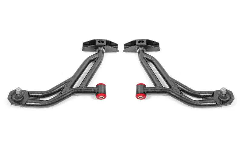 BMR 10-14 Ford Mustang / Shelby GT500 Non-Adj. Lower A-Arms (Poly/Delrin) - Black Hammertone - Corvette Realm