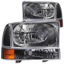 Load image into Gallery viewer, ANZO 2000-2004 Ford Excursion Crystal Headlights Black - Corvette Realm