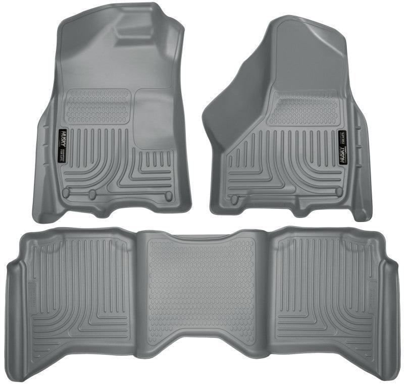 Husky Liners 2012 Dodge Ram 1500/2500/3500 Crew Cab WeatherBeater Combo Gray Floor Liners - Corvette Realm