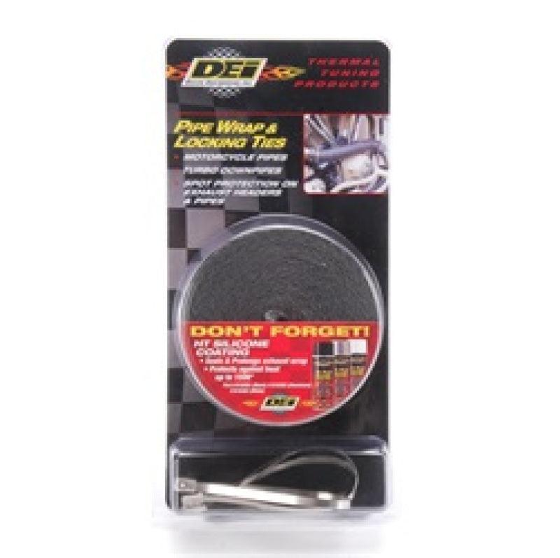 DEI Exhaust Wrap Kit - Pipe Wrap and Locking Tie - Black - Corvette Realm