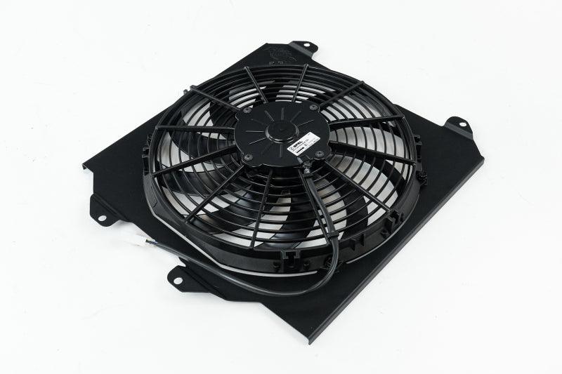 CSF 92-00 Honda Civic All-Aluminum Fan Shroud w/12in SPAL Fan - Black Finish - Corvette Realm