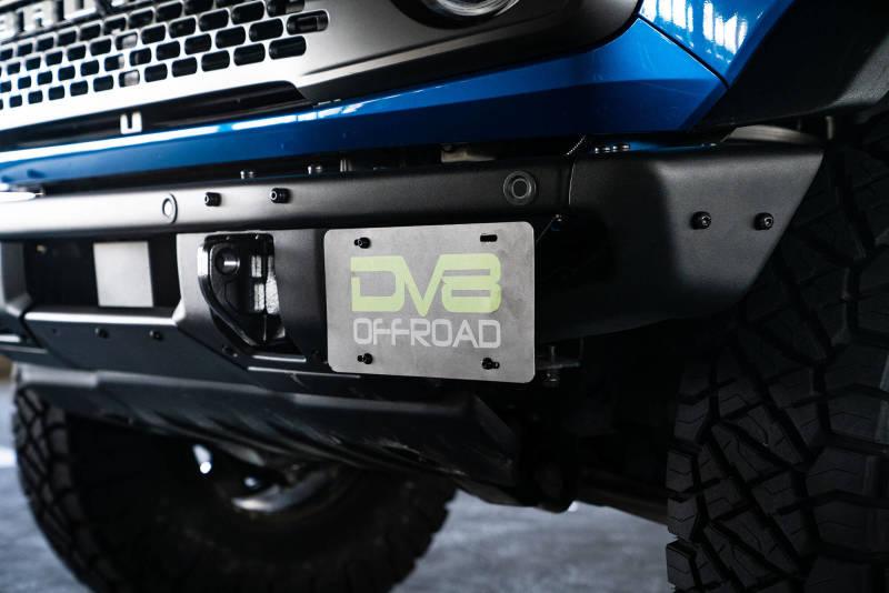 DV8 Offroad 21-22 Ford Bronco Factory Front Bumper License Relocation Bracket - Side - Corvette Realm