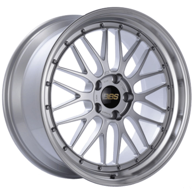 BBS LM 19x8.5 5x130 ET50 Diamond Silver Center Diamond Cut Lip Wheel - 71.6CB - Corvette Realm