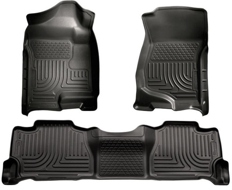 Husky Liners 07-13 GM Escalade ESV/Avalanche/Suburban WeatherBeater Black Front/2nd Row Floor Liners - Corvette Realm