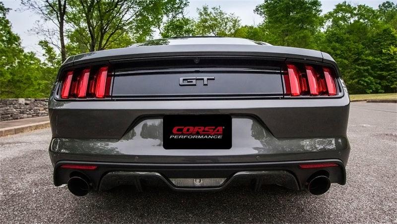 Corsa 2015 Ford Mustang GT 5.0 3in Axle Back Exhaust Black Dual Tips (Touring) - Corvette Realm