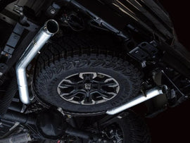 AWE Tuning 22-23 GMC Sierra 1500 AT4X 6.2L 0FG Catback Split Dual (Flat Bumper) - Bashguard(No Tips) - Corvette Realm