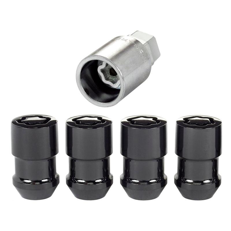 McGard Wheel Lock Nut Set - 4pk. (Cone Seat) 1/2-20 / 3/4 & 13/16 Dual Hex / 1.46in. Length - Black - Corvette Realm