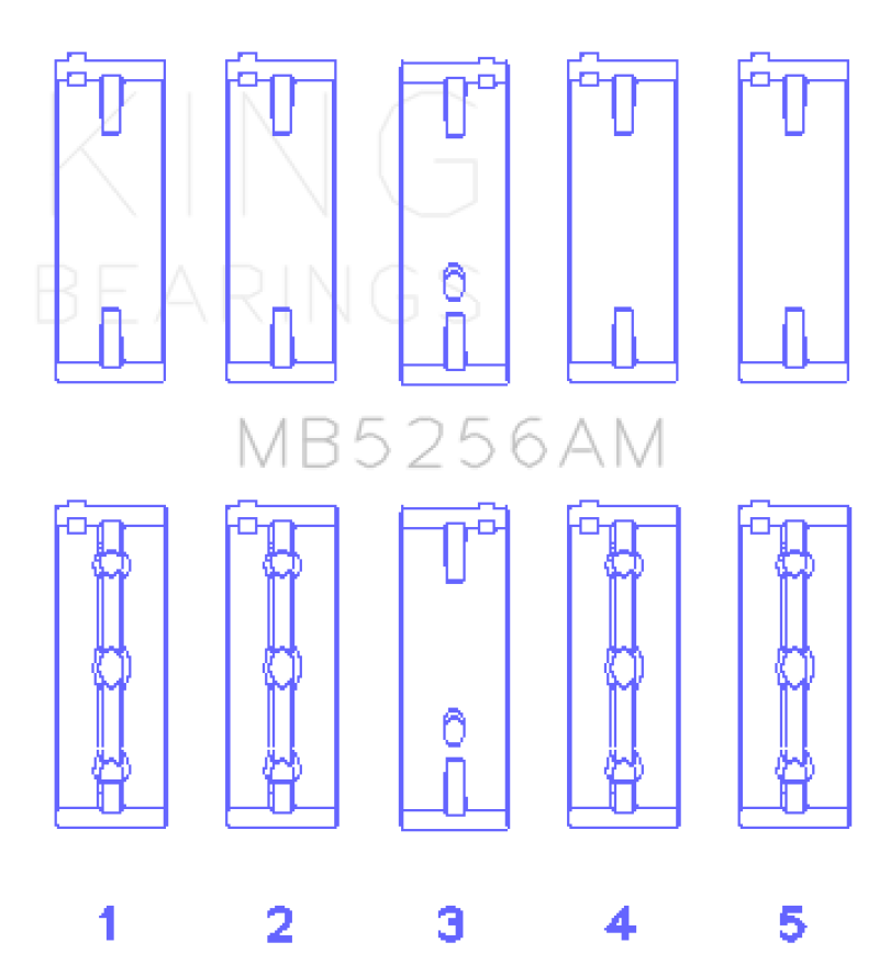 King Hyundai 2.0L G4GC Main Bearing Set - Size STD
