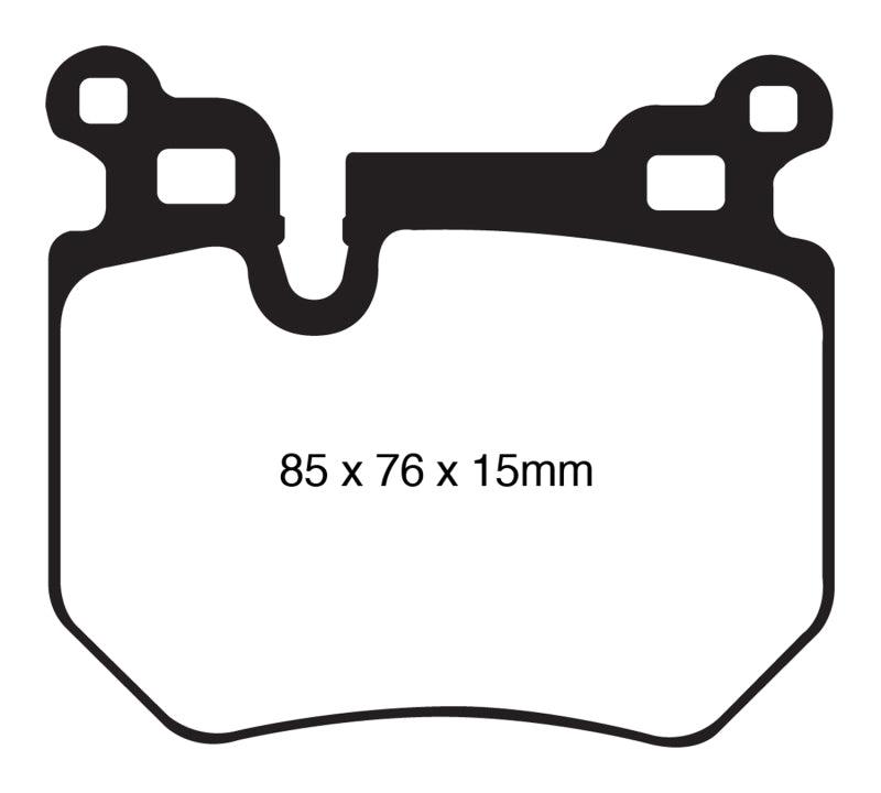 EBC 08-10 BMW 135 3.0 Twin Turbo Yellowstuff Rear Brake Pads - Corvette Realm